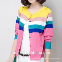 15STC6707 colorful cardigan bamboo clothing